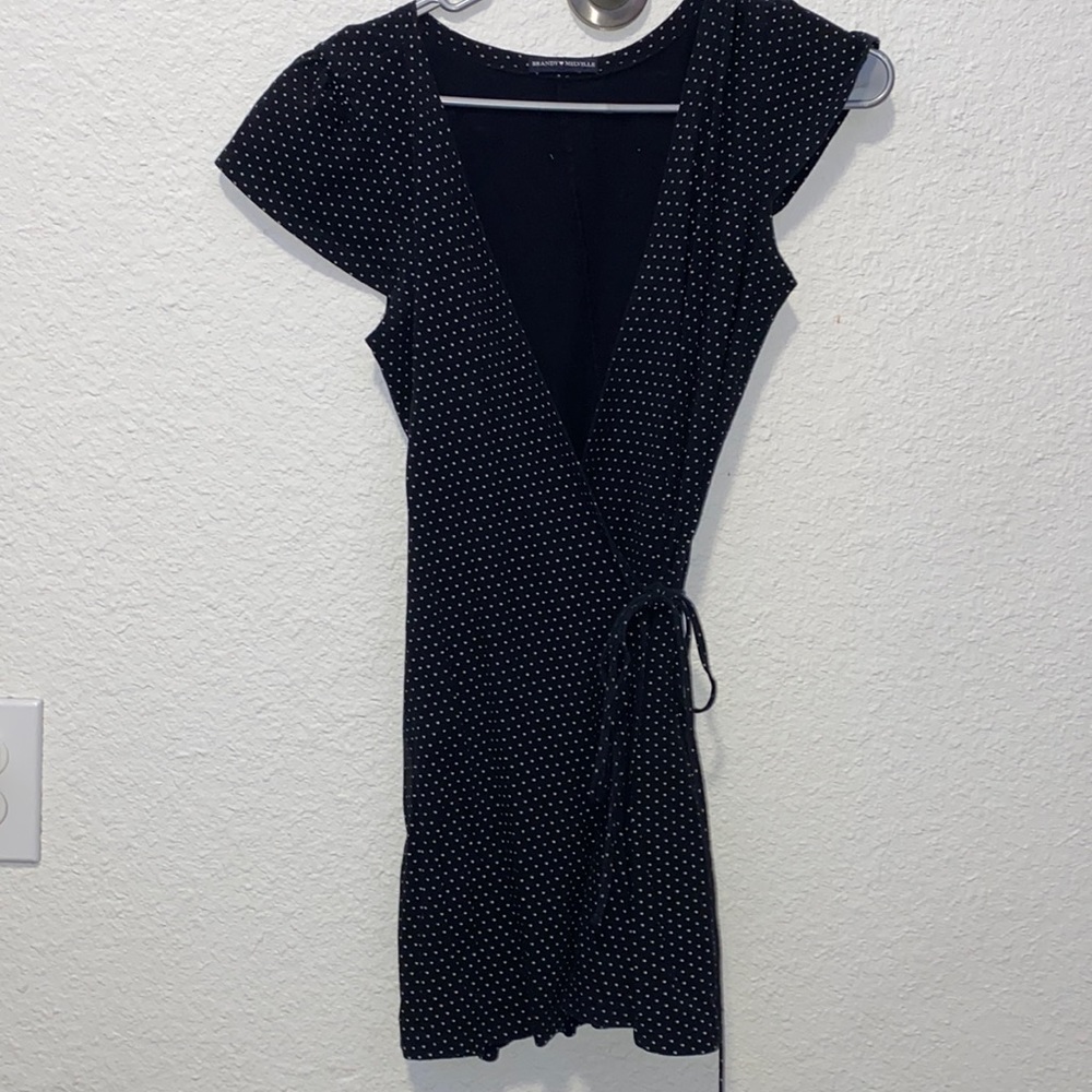 Brandy Melville polka dot wrap around dress
